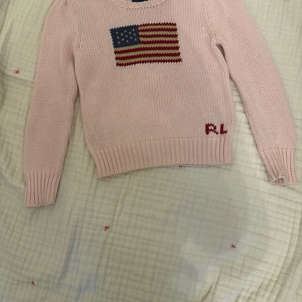 Rare Girls Polo Ralph Lauren knit American flag sweater sz 6 🇺🇸 - Picture 6 of 6